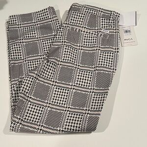 RVCA Monochrome Houndstooth Plaid Pants